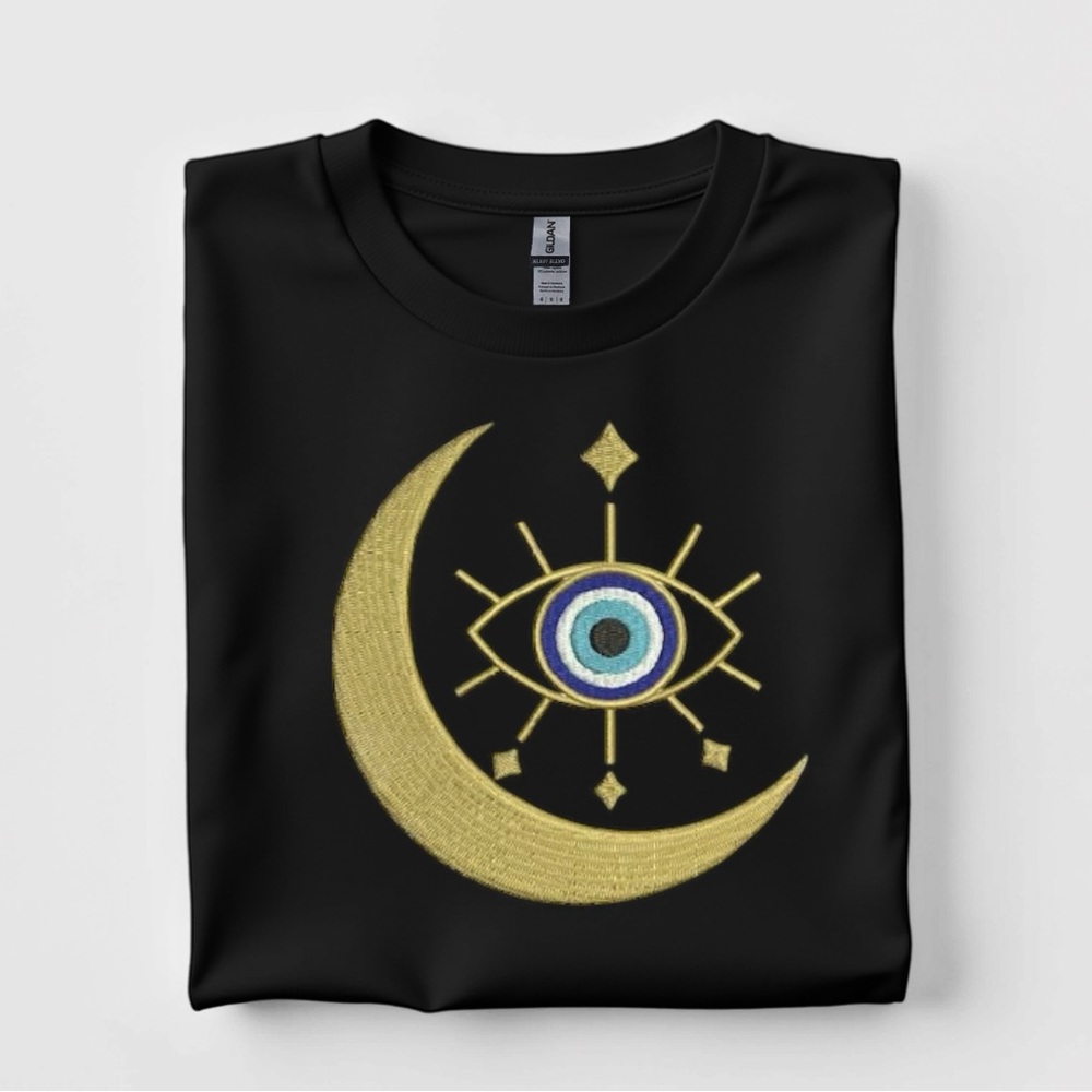 Evil Eye short sleeve T-shirt. Custom made S M L XL crew neck - Picture 13 of 17